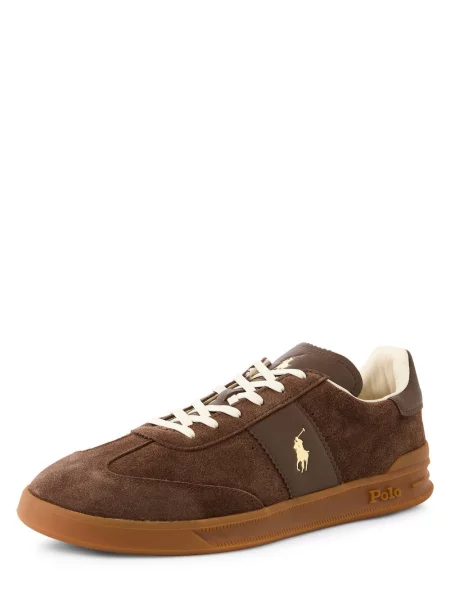 Polo Ralph Lauren sneakersy skórzane Hrt Aera Pp brązowy