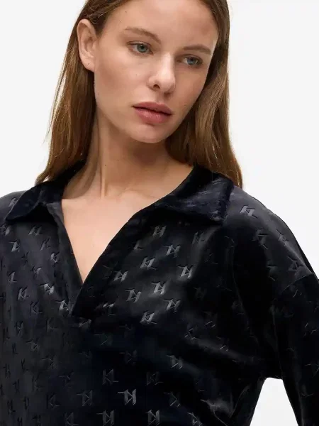 Karl Lagerfeld bluză negru