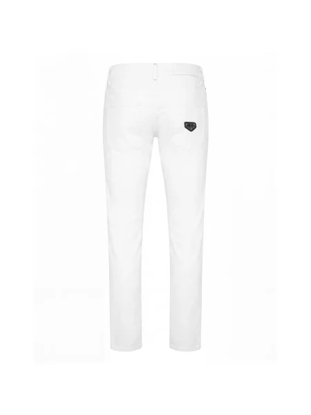 Jeansy straight leg Philipp Plein białe