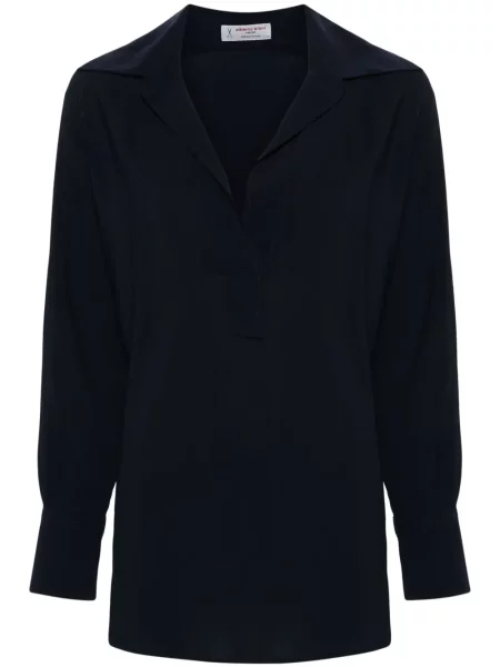 Bluzka Alberto Biani z dekoltem w serek niebieska