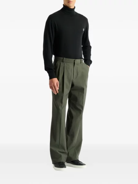 Pantaloni Balmain din țesătură twill verde