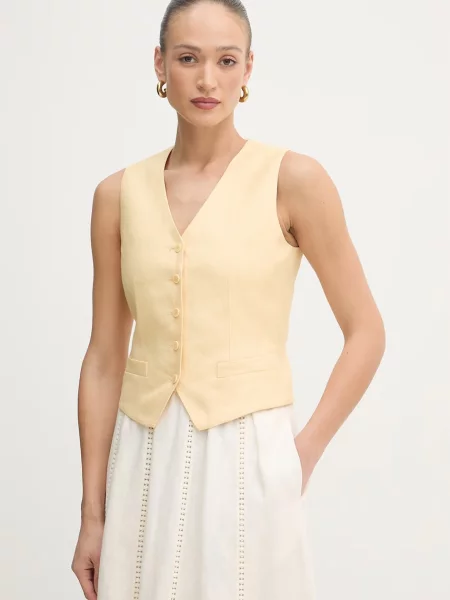 Weekend Max Mara однобортний жилет лляний PACE