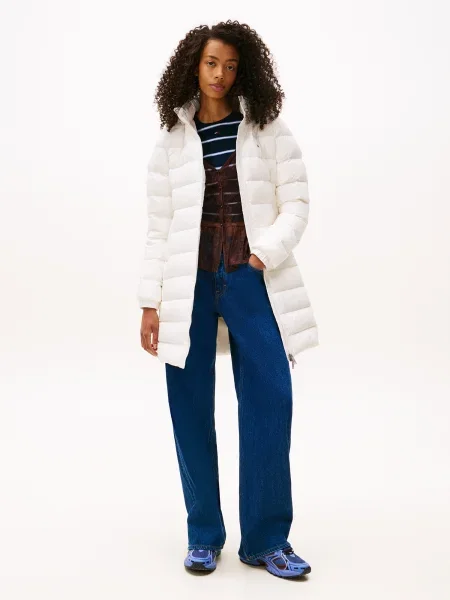 Tommy Jeans Geacă din puf Essential Écru alb