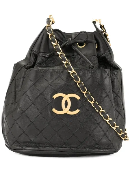 Prošívaná kabelka Chanel Pre-owned černá
