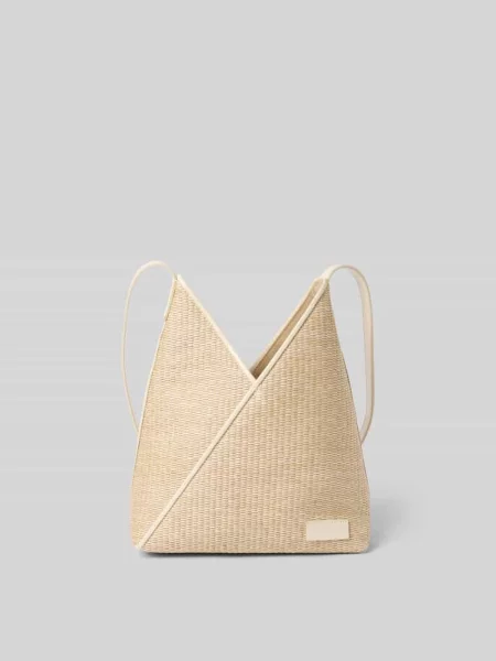 Torebka z detalem z logo Mm6 Maison Margiela czarna