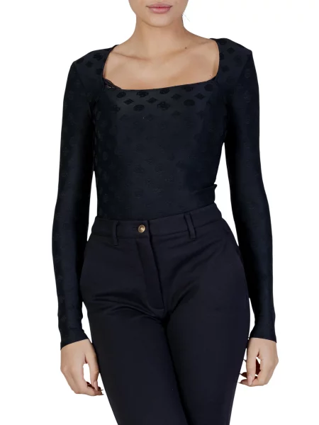 Koszulka Guess z długim rękawem czarna