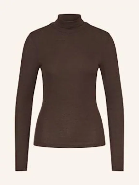 Someday koszula z długim rękawem i zawartością kaszmiru Kavery Kobiety Modal jednolity 40 brązowy