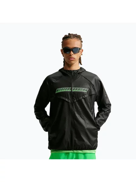 Geacă de alergare pentru bărbați Nike Stride Dri-Fit black negru