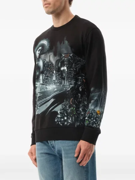 Hanorac cu glugă Lanvin cu imagine negru