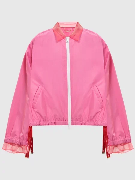 Куртка з рюшами Fendi рожева