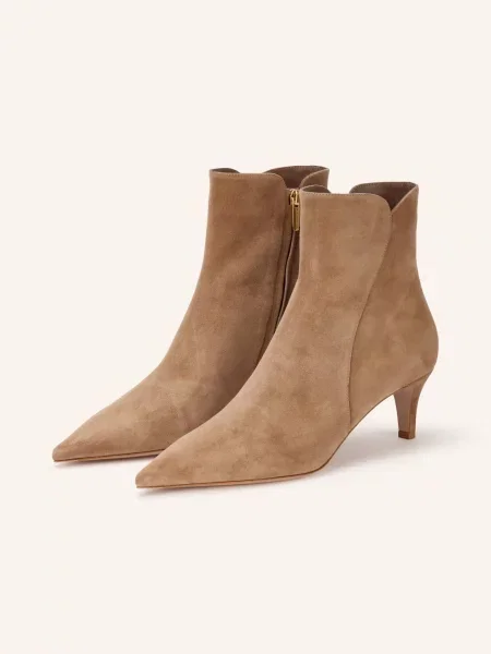 Gianvito Rossi Botki Levy beige beżowe