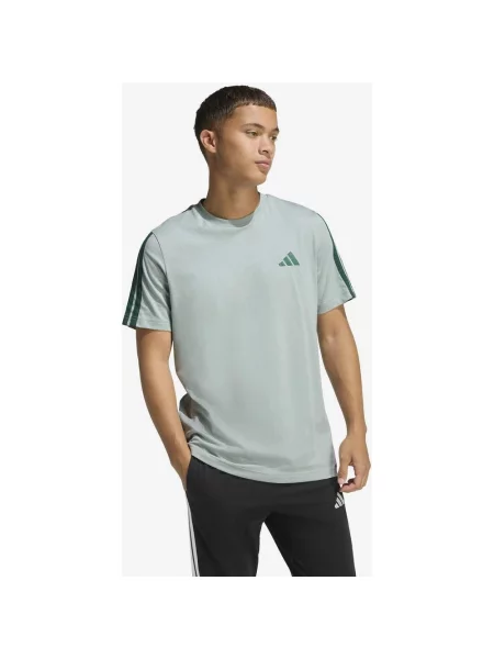 Koszulka adidas 3 bandas krótki rękaw zielona