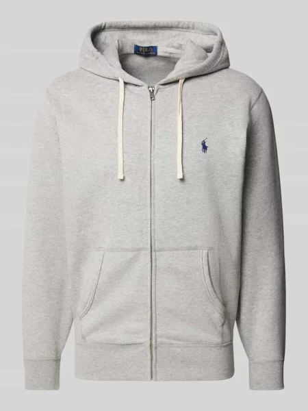 Bluza rozpinana Ralph Lauren z logo szara