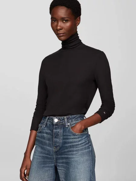 Лонгслів Tommy Hilfiger чорний