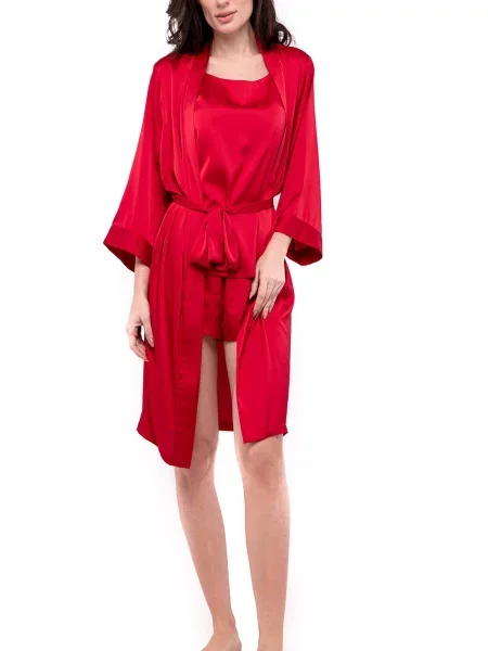 Халат LadyLike шовк червоний