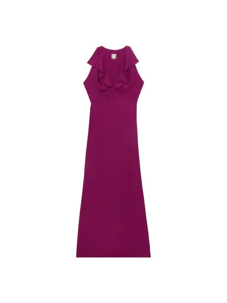 Sukienka Ines De La Fressange Paris garniturowa fioletowa