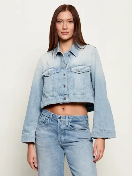 Cropp geacă de blugi Dondup albastru