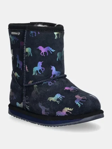 Škornji za sneg EMU Australia Rainbow Unicorn Brumby Mornarsko modra