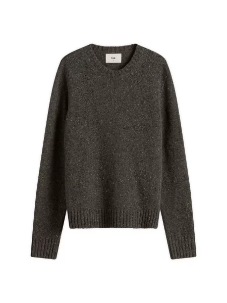 Sweter Folk oliwkowy