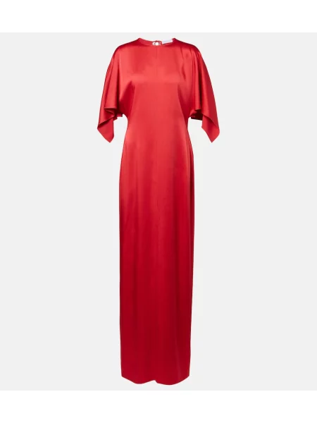 Rochie Stella Mccartney din satin cu spatele deschis roșu