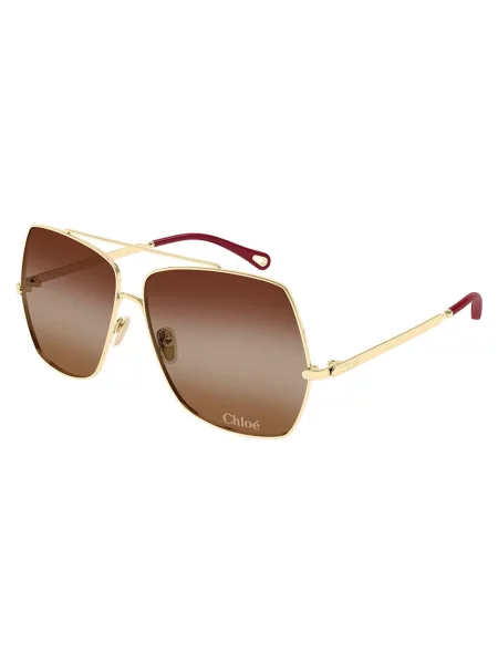 Chloé Akcesoria Kobieta ONE SIZE Logo Print Oversized Frame Okulary przeciwsłoneczne brązowy