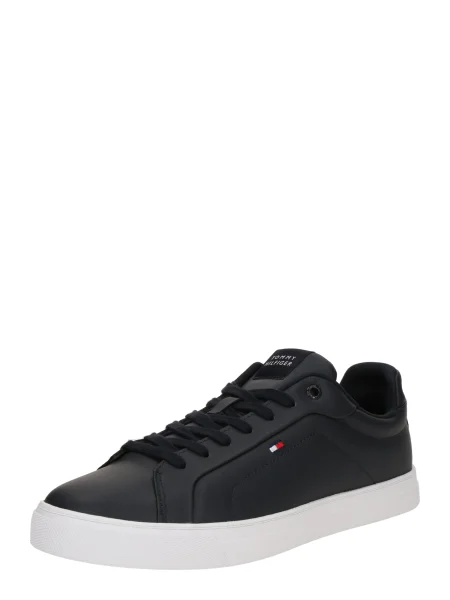Kožené tenisky Tommy Hilfiger ICON COURT LTH FLAG ESS modrá