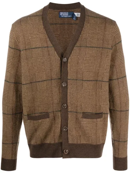 Dugo košulja Polo Ralph Lauren karirana s okruglim izrezom siva