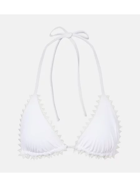 Top Jacquemus cu broderie alb