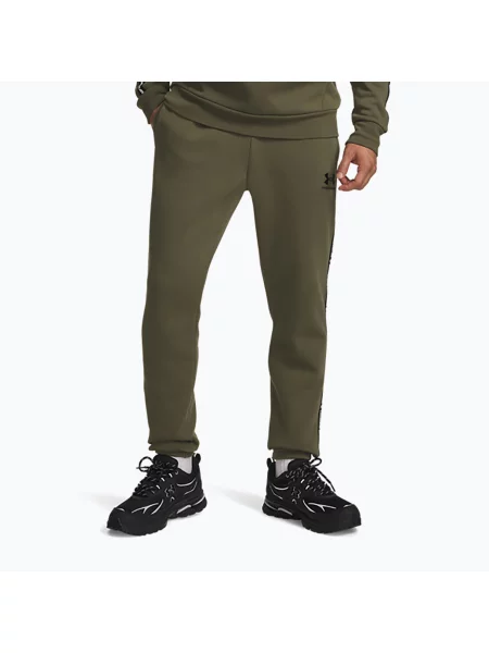 Pantaloni pentru bărbați Under Armour Icon Fleece Jogger navy from green/black negru
