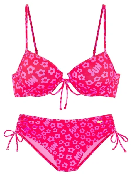 BUFFALO Costum de baie două piese deschis / închis roz