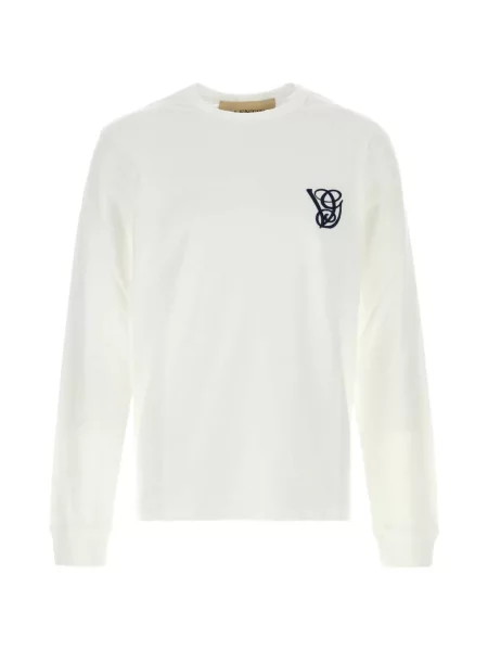 Lung tricou Valentino Garavani cu autograf alb
