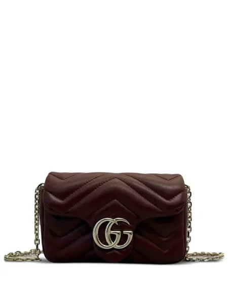 Mini kabelka Gucci GG Marmont hnědá