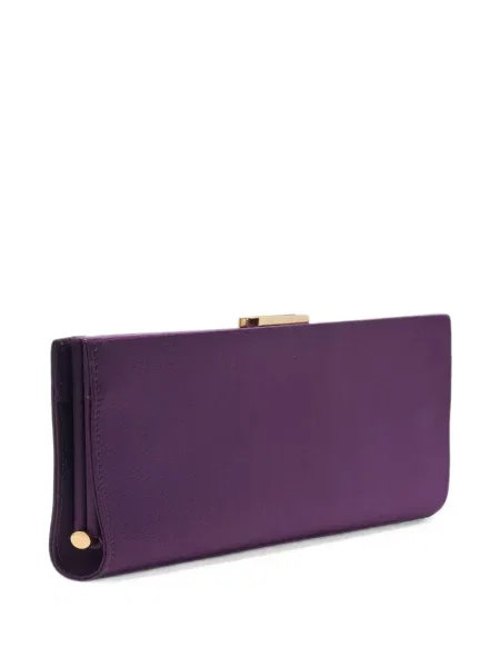 Geantă plic Carolina Herrera de mătase violet