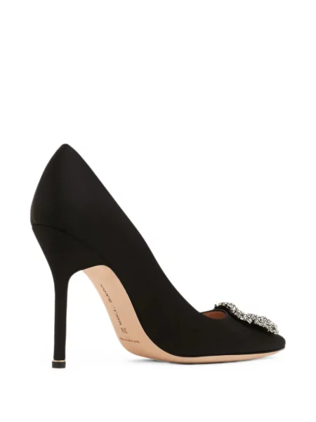 Pantofi cu toc Manolo Blahnik cu cataramă negru