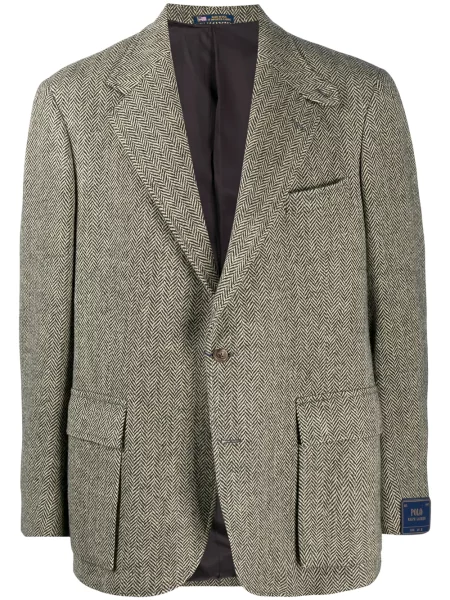 Sacou Polo Ralph Lauren cu model herringbone maro