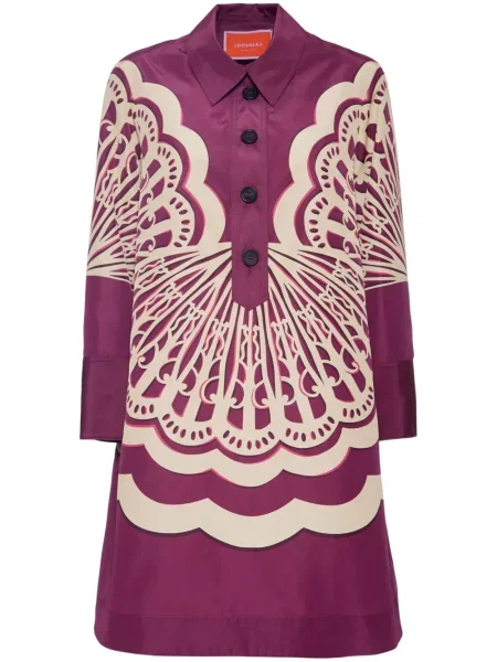 Mała mały sukienka koszulowa La Doublej garniturowa fioletowa