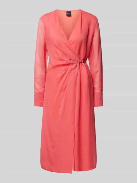 Sukienka midi z dekoltem w serek model ‘Dosala’ Boss