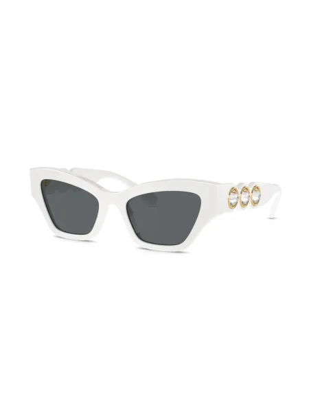 Saulės akiniai Swarovski Eyewear su kristalais balta