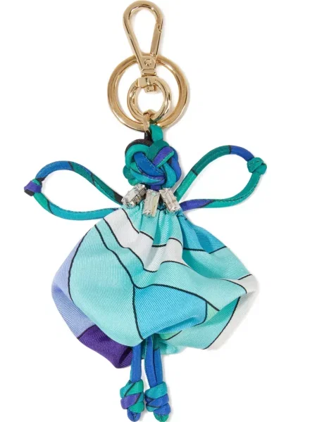 Pandantiv Pucci de mătase cu imagine albastru