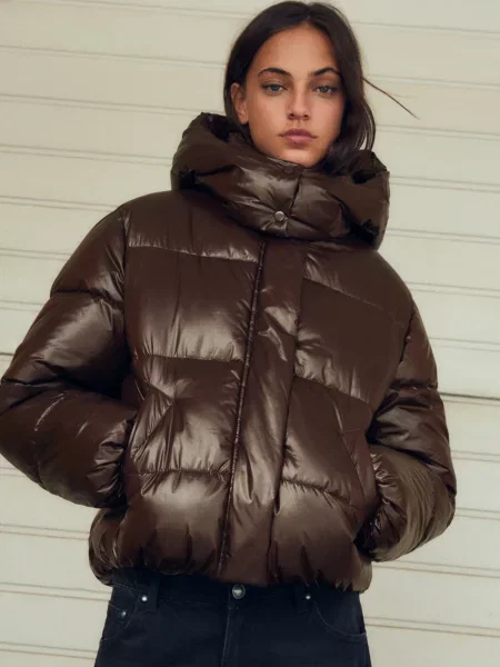 Bershka Geacă de iarnă maro