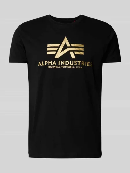 Alpha Industries Koszulka Mężczyźni nadruk M czarny