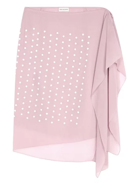 Udrapować spódnica Dries Van Noten różowa