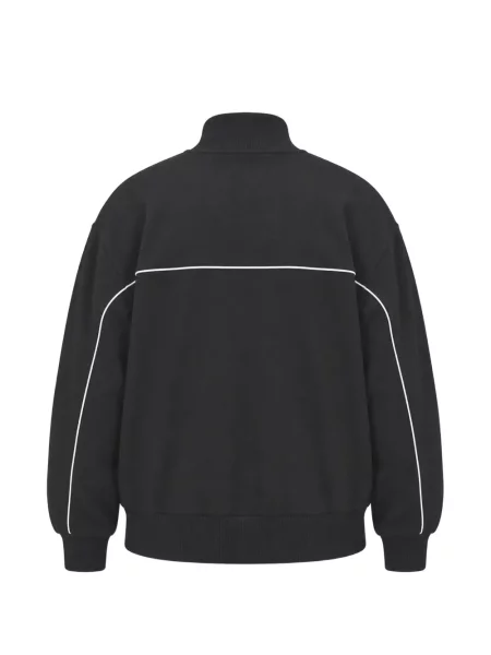 Hanorac cu fermoar Lacoste cu broderie negru