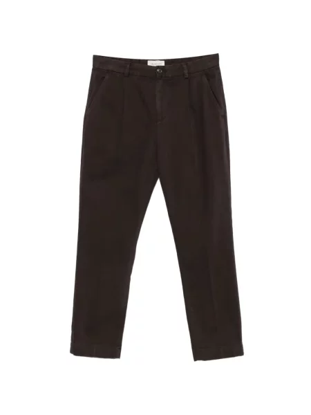 Pantaloni Gant din țesătură twill conici maro