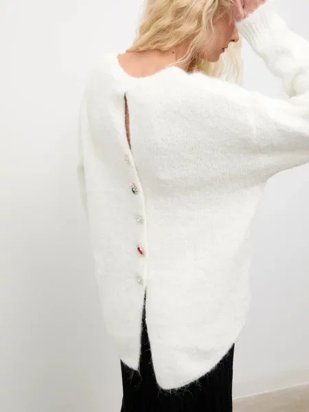 Answear.LAB pulover de lana alb