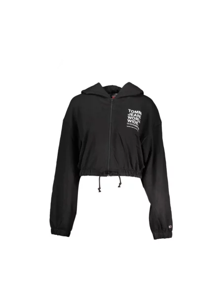 Bluza z kapturem Tommy Hilfiger z kapturem czarna