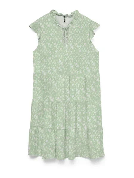 VERO MODA Rochie VMALBA verde mentă alb