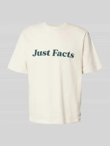 T-shirt z prążkowanym okrągłym dekoltem Review