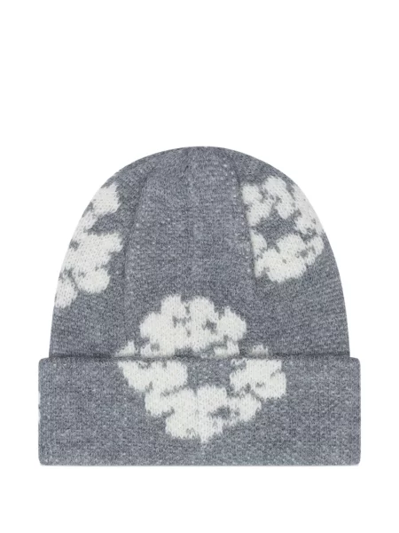 Květinový čepice Denim Tears s potiskem šedý