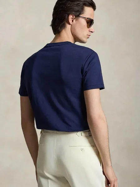 Polokošeľa Polo Ralph Lauren s autogramom modrá